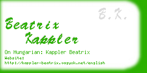 beatrix kappler business card